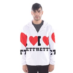 I Love Betty Men s Hooded Windbreaker