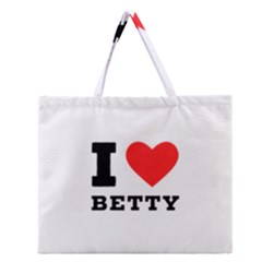 I Love Betty Zipper Large Tote Bag