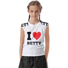 I Love Betty Kids  Raglan Cap Sleeve Tee by ilovewhateva