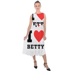 I Love Betty Midi Tie-back Chiffon Dress