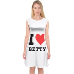 I Love Betty Capsleeve Midi Dress