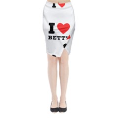 I Love Betty Midi Wrap Pencil Skirt