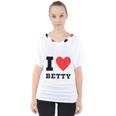 I Love Betty V-neck Dolman Drape Top