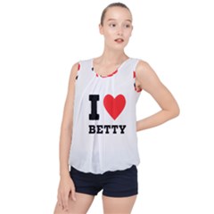 I Love Betty Bubble Hem Chiffon Tank Top