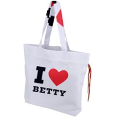 I Love Betty Drawstring Tote Bag