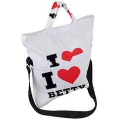 I Love Betty Fold Over Handle Tote Bag
