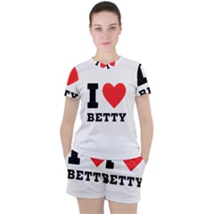 I Love Betty Women s Tee And Shorts Set