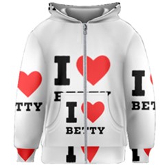 I Love Betty Kids  Zipper Hoodie Without Drawstring