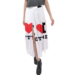 I Love Betty Velour Split Maxi Skirt