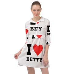 I Love Betty Mini Skater Shirt Dress