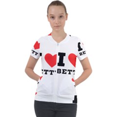 I Love Betty Short Sleeve Zip Up Jacket