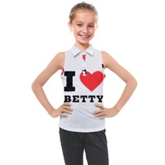 I Love Betty Kids  Sleeveless Polo Tee