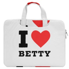 I Love Betty Macbook Pro 13  Double Pocket Laptop Bag