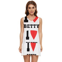 I Love Betty Tiered Sleeveless Mini Dress