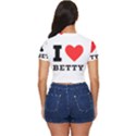 I love betty Side Button Cropped Tee View4