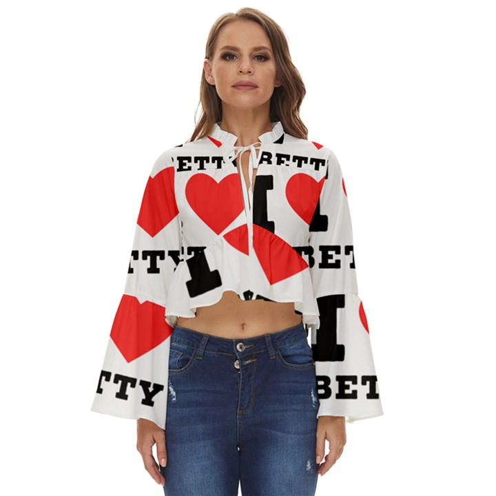 I love betty Boho Long Bell Sleeve Top