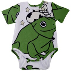 Frog With A Cowboy Hat Baby Short Sleeve Bodysuit by Teevova