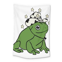 Frog With A Cowboy Hat Small Tapestry by Teevova