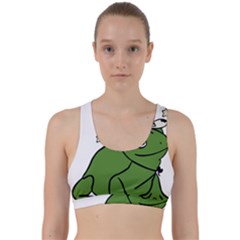 Frog With A Cowboy Hat Back Weave Sports Bra by Teevova