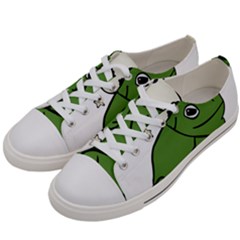 Frog With A Cowboy Hat Men s Low Top Canvas Sneakers by Teevova
