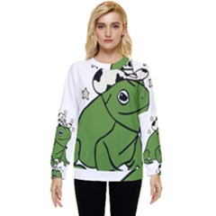 Frog With A Cowboy Hat Hidden Pocket Sweatshirt by Teevova