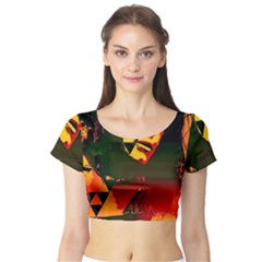 Counting Coup Short Sleeve Crop Top by MRNStudios