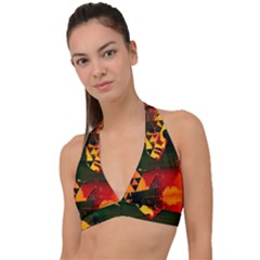 Counting Coup Halter Plunge Bikini Top by MRNStudios