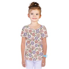 Flowers Petals Plants Floral Print Pattern Design Kids  One Piece Tee