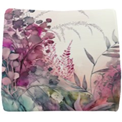 Ai Generated Flowers Watercolour Nature Plant Seat Cushion by Ravend