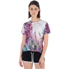 Ai Generated Flowers Watercolour Nature Plant Open Back Sport Tee by Ravend