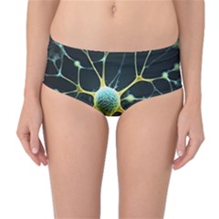 Ai Generated Neuron Network Connection Mid-waist Bikini Bottoms