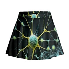 Ai Generated Neuron Network Connection Mini Flare Skirt