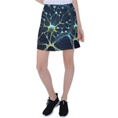 Ai Generated Neuron Network Connection Tennis Skirt