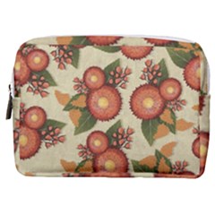 Flowers Leaves Pattern Flora Botany Drawing Art Make Up Pouch (medium)