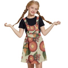 Flowers Leaves Pattern Flora Botany Drawing Art Kids  Apron Dress