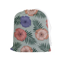 Flowers Petals Pattern Drawing Design Background Drawstring Pouch (xl) by Ravend