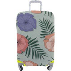 Flowers Petals Pattern Drawing Design Background Luggage Cover (large)