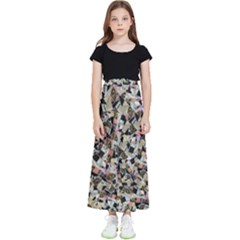 Mystic Geometry Abstract Print Kids  Flared Maxi Skirt by dflcprintsclothing