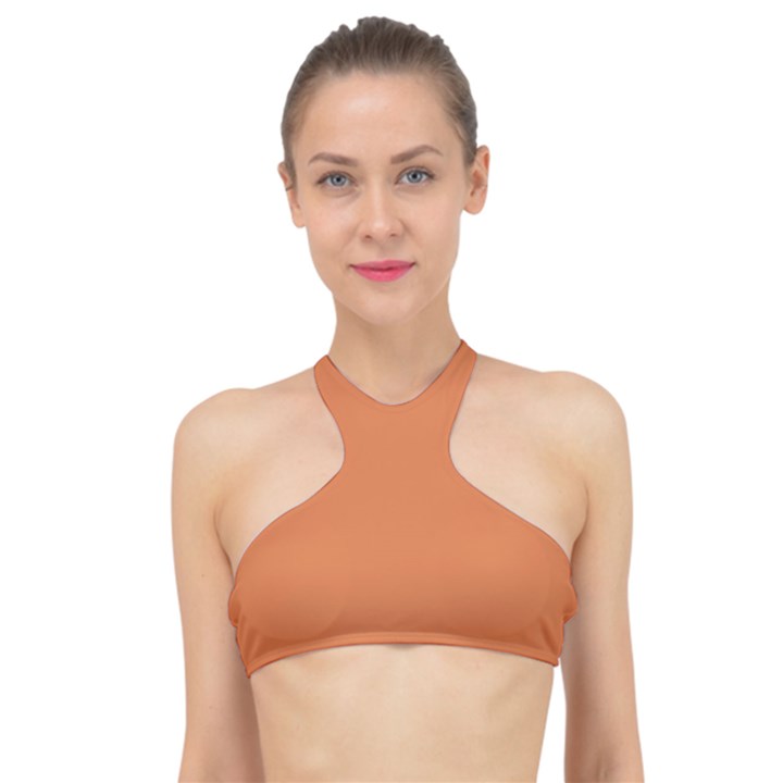 Amber Glow Orange	 - 	High Neck Bikini Top