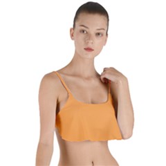 Neon Carrot Orange	 - 	layered Top Bikini Top by ColorfulSwimWear