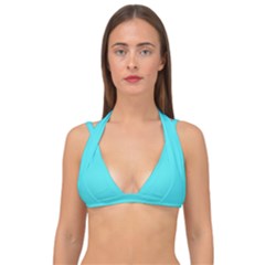 Celeste Blue	 - 	double Strap Halter Bikini Top by ColorfulSwimWear