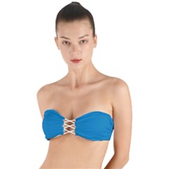 Star Command Blue	 - 	twist Bandeau Bikini Top by ColorfulSwimWear