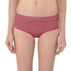 Bitter Sweet Shimmer Red	 - 	mid-waist Bikini Bottoms by ColorfulSwimWear