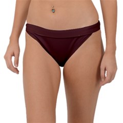 Mahoghany Red	 - 	band Bikini Bottoms by ColorfulSwimWear