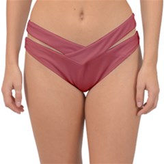 Bitter Sweet Shimmer Red	 - 	double Strap Halter Bikini Bottoms by ColorfulSwimWear