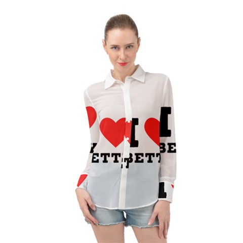 I Love Betty Long Sleeve Chiffon Shirt by ilovewhateva