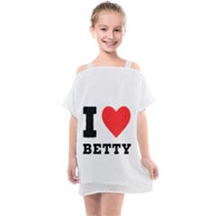 I Love Betty Kids  One Piece Chiffon Dress by ilovewhateva