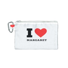 I Love Margaret Canvas Cosmetic Bag (small) by ilovewhateva