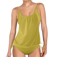 Old Gold	 - 	tankini Set by ColorfulSwimWear