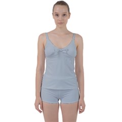 Glacier Grey	 - 	tie Front Two Piece Tankini by ColorfulSwimWear